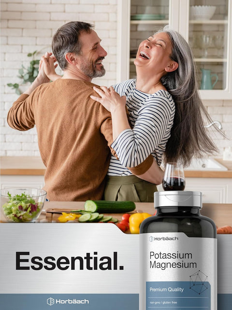 Horbäach Potassium Magnesium Premium Quality Non-GMO & Gluten Free 240 Caps