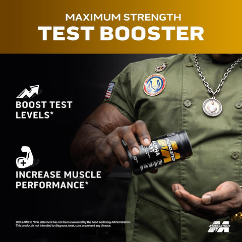 MuscleTech Alpha Test Testo booster Tribulus , Fenugreek , Shilajit 120 Capsules