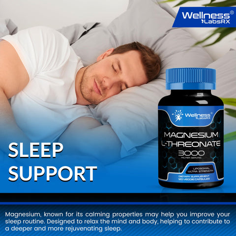 Wellnees Labs Liposomal Magnesium(Magnezyum) L-Threonate Sleep 3000mg – 120 Capsules