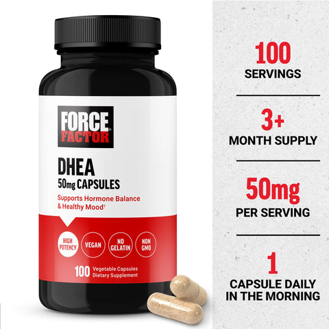Force Factor DHEA 50 mg 100 vegetable capsules