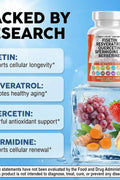Clean Nutraceuticals Fisetin Quercetin Resveratrol Spermidine - Longevity with NAD Berberine Apigenin Anti Aging Cellular Health Support Caps 60