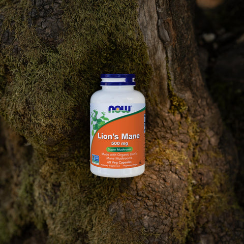 NOW Foods, Lion's Mane (Aslan yelesi mantarı) 500 mg, 60 Veggie Capsules