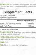 Deal Supplement CoQ10 Ubiquinone Omega 3 DHA EPA Heart Energy Brain Health Antioxidant 120 Capsules