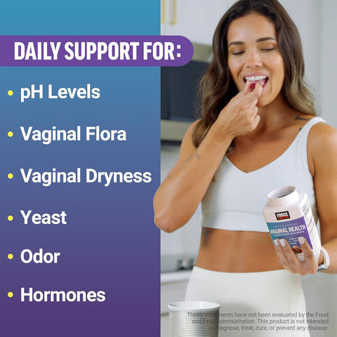 Force Factor Vaginal Health Probiotic Women's Health KSM66 Ashwagandha inositol Hormone Balance 60 Soft Chews