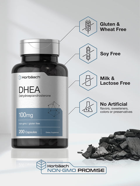 Horbäach DHEA 100mg | 200 Capsules