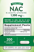 NATURES TRUTH N-Acetyl Cysteine 1200 mg NAC 200 Kapsül
