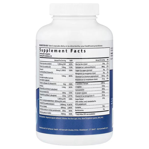 Fairhaven Health FH Pro Fertility Multivitamin for Men With methylated B vitamins and a fertility antioxidant blend. 180 Caps