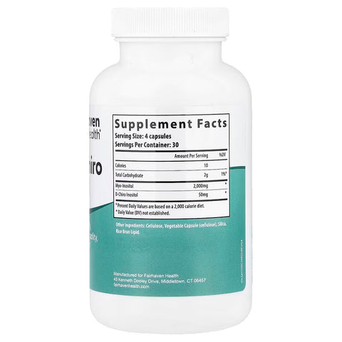 Fairhaven Health, Myo + D-Chiro Inositol Cycle Health 40:1 Inositol Blend 120 Capsules