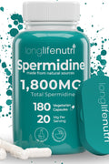 LongLifeNutri Spermidine Cellular Health & Brain 20mg 180 Veg Caps