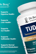 Dr. Berg TUDCA Tauroursodeoxycholic Acid Liver Health Bile Flow Gallbladder Digestive Health 30 Caps