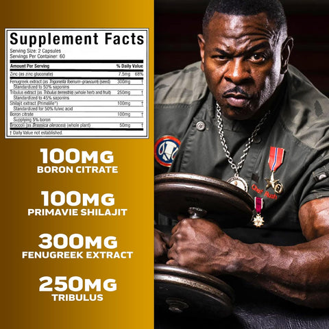 MuscleTech Alpha Test Testo booster Tribulus , Fenugreek , Shilajit 120 Capsules