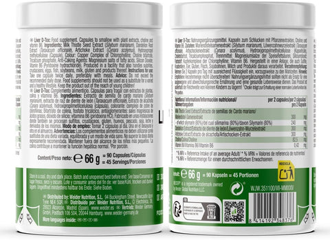 Weider Liver Detox B6 Complex Milk thistle+Artichoke+Dandelion – 90 caps