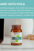 Himalaya Organic Gotu Kola Nootropic with Adaptogens for Energy, Focus, Memory Brain Cognitive 90 Caplet