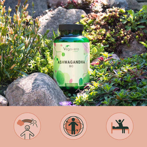 Vegavero Organic Ashwagandha Capsules | 2010 mg Root Powder | 180 Vegan Pills | Standardised 2% Withanolides | Lab-Tested | NO Additives | Vegan