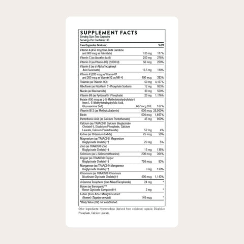 THORNE - Basic Nutrients 2/Day - Comprehensive Daily MultiVitamin with Optimal Bioavailability - Vitamin & Mineral Formul 60 Caps