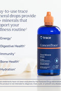 Trace Minerals ConcenTrace Trace Mineral Drops Magnesium Lithium Boron Potassium Keto Vegan 96 Servings