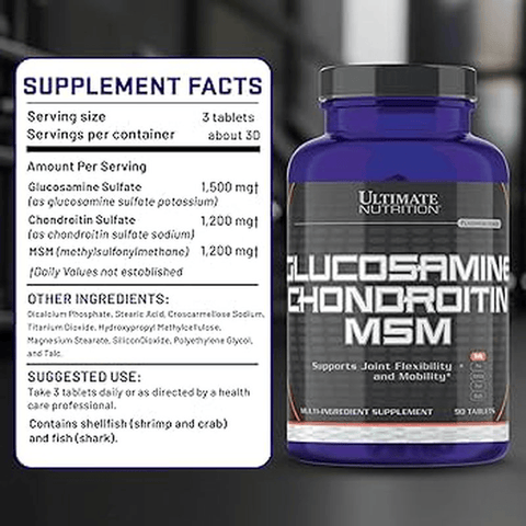 Ultimate Nutrition Glucosamine(Glukozamin) Chondroitin MSM 90 Kapsül