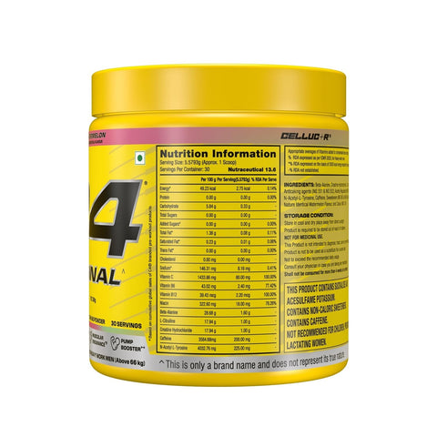 CELLUCOR C4 ORIGINAL WATERMELON PREWORKOUT PUMP BOOSTER 30 SERVINGS