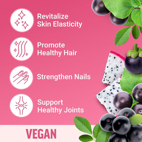 Force Factor Collagen Superfoods Women with Biotin Hyaluronic Acid and Vitamin C for Hair Skin Nails 60 Chews