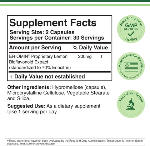 Double wood GLP-1 Clinically Studied Eriomin Appetite + Metabolic 60 Caps