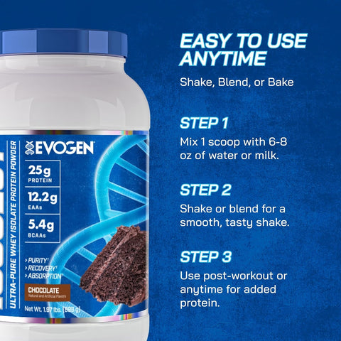 Evogen Isoject İzole Whey Protein Isolate Recovery Chocolate 800 gr 25 Servings
