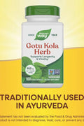 Nature's Way Gotu Kola Herb Longevity & Vitality 100 Vegan Caps