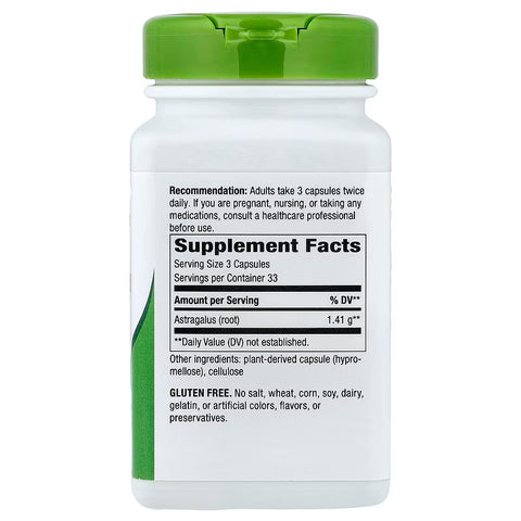 Nature's Way Astragalus Root Adaptogens Immune Support 100 Vegan Capsules