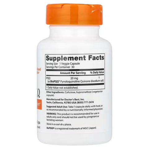 Doctor's Best PQQ with BioPQQ Antioxidants Brain & Cognitive 30 Veggie Caps