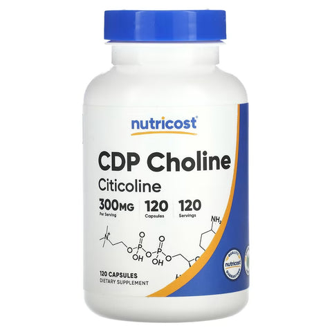 Nutricost CDP Choline Citicoline 300 mg 120 Capsules