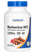 Nutricost Berberine HCl With Ceylon Cinnamon 120 Capsules