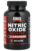 FORCE FACTOR Nitric Oxide Booster Fast-Acting L-Arginine Citrulline Maximize Muscle Pumps 120 Caps