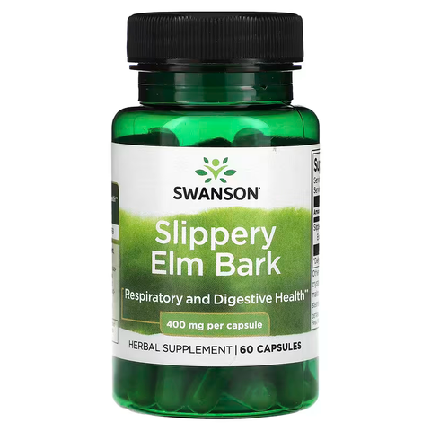 Swanson Slippery Elm Bark Digestive Health 400 mg 60 Capsules