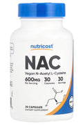 Nutricost NAC N-Acetyl L-Cysteine 600 mg 30 Capsules
