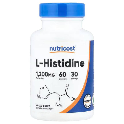 Nutricost L-Histidine Carnosine Histamine 60 Caps - Üçüncü Tarafça Test Edildi