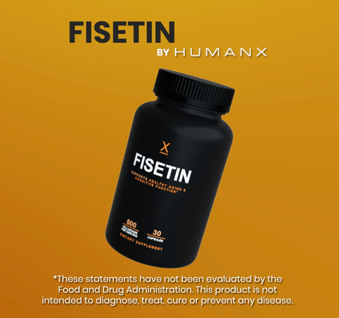 HUMANX Fisetin Cognitive support 500mg - 98% Pure Fisetin 30 Caps