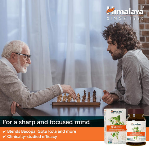 Himalaya MindCare Nootropic Herbal Brain for Memory and Focus Bacopa Ashwagandha 60 Caps