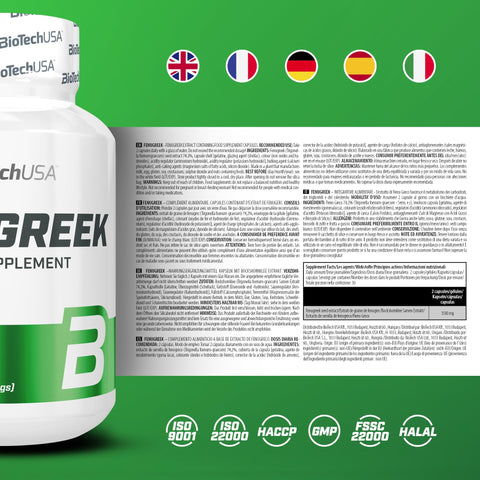 BioTech USA Fenugreek 1500 Çemen otu tozu 60 capsules