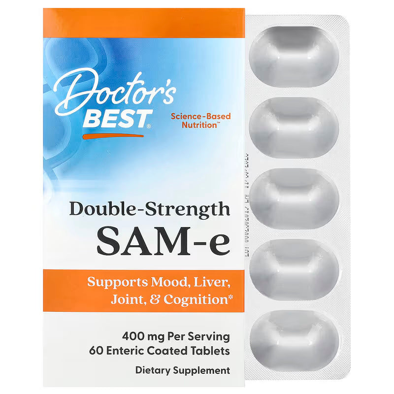 Sam Suple Doctor's Best SAM-e 400 mg 60 Liver , Joint , Cognition Brain & Cognit ...