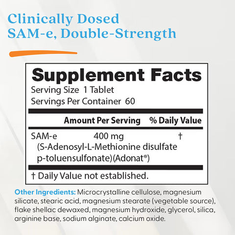 Doctor's Best SAM-e 400 mg 60 Liver , Joint , Cognition Brain & Cognitive Enteric Coated Tablets