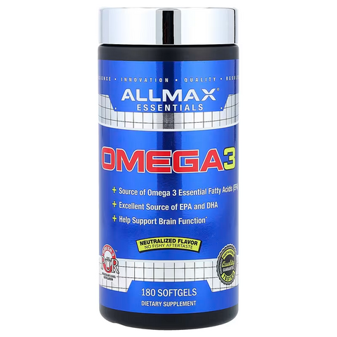 ALLMAX Essentials Omega-3 EPA DHA 180 Softgels
