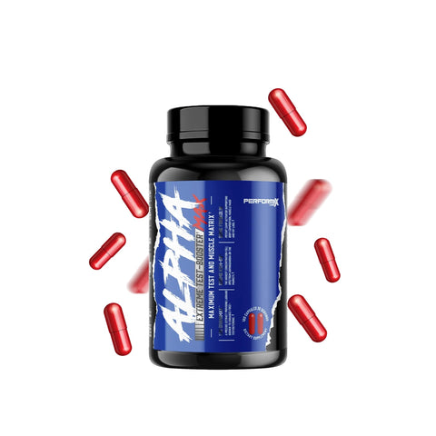 Performax Labs AlphaMax Test Booster Tribulus , Mucuna , Tongkat ali , Ksm66 Ashwagandha , Forskohli , Boron 120 Caps
