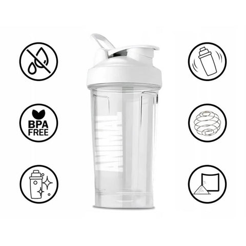 Animal White Transparant shaker bottle 500 ML