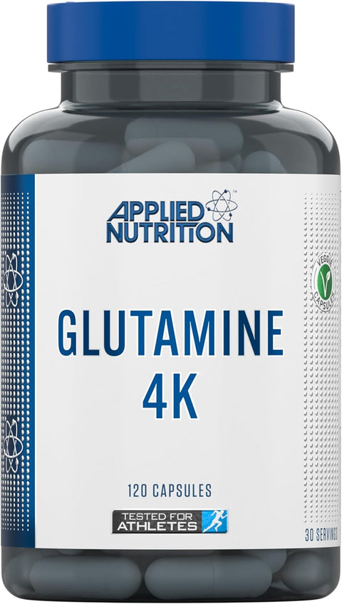 Applied Nutrition Glutamine 4K L Glutamine 4000 mg Restore Amino Acid Levels 120 Caps