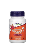NOW Foods Vitamin D-3 High Potency 125 μg (5000 IU) 240 Softgels