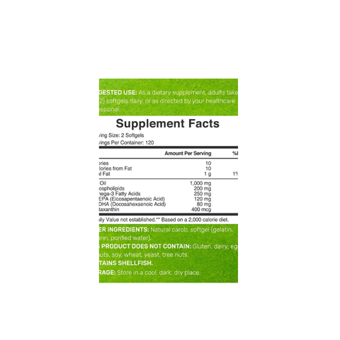 Deal Supplement Antarctic Krill Oil 1,000mg Per Serving 240 Softgels