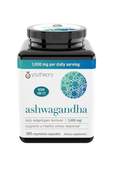 Youtheory Organic Ashwagandha 180 Vegetarian Capsul - 1000 mg