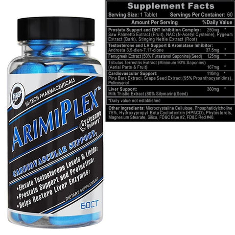 Hitech Arimiplex® PCT Testo booster (TRİBULUS+NAC+SAW PALMETTO+FENUGREEK+MİLK THİSTLE) 60 Tablet