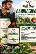 Double Wood Ashwagandha Liquid Drops 1,200mg, Root Extract, 60 Servings