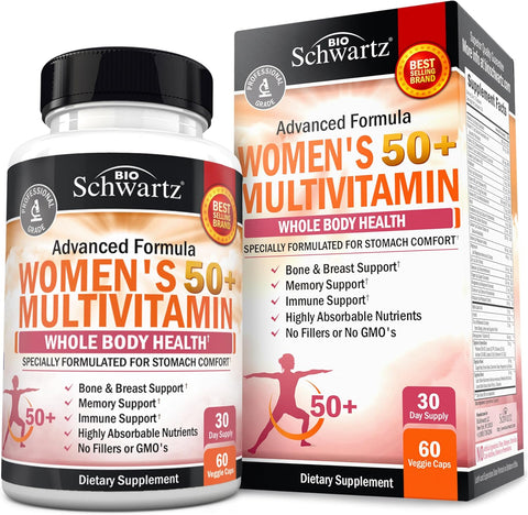BioSchwartz Daily Multivitamin for Women Vitamin Memory Support Stress Reduction & Healthy Immune Response 60 Caps