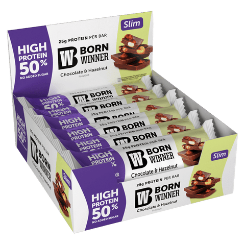 BORN WINNER Slim Protein Bar Box / 12 x 50 g